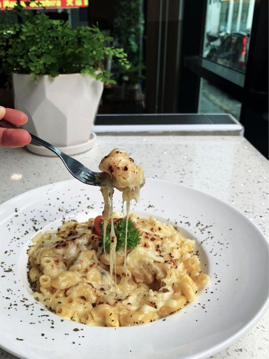 Grilled Prawn Mac & Cheese